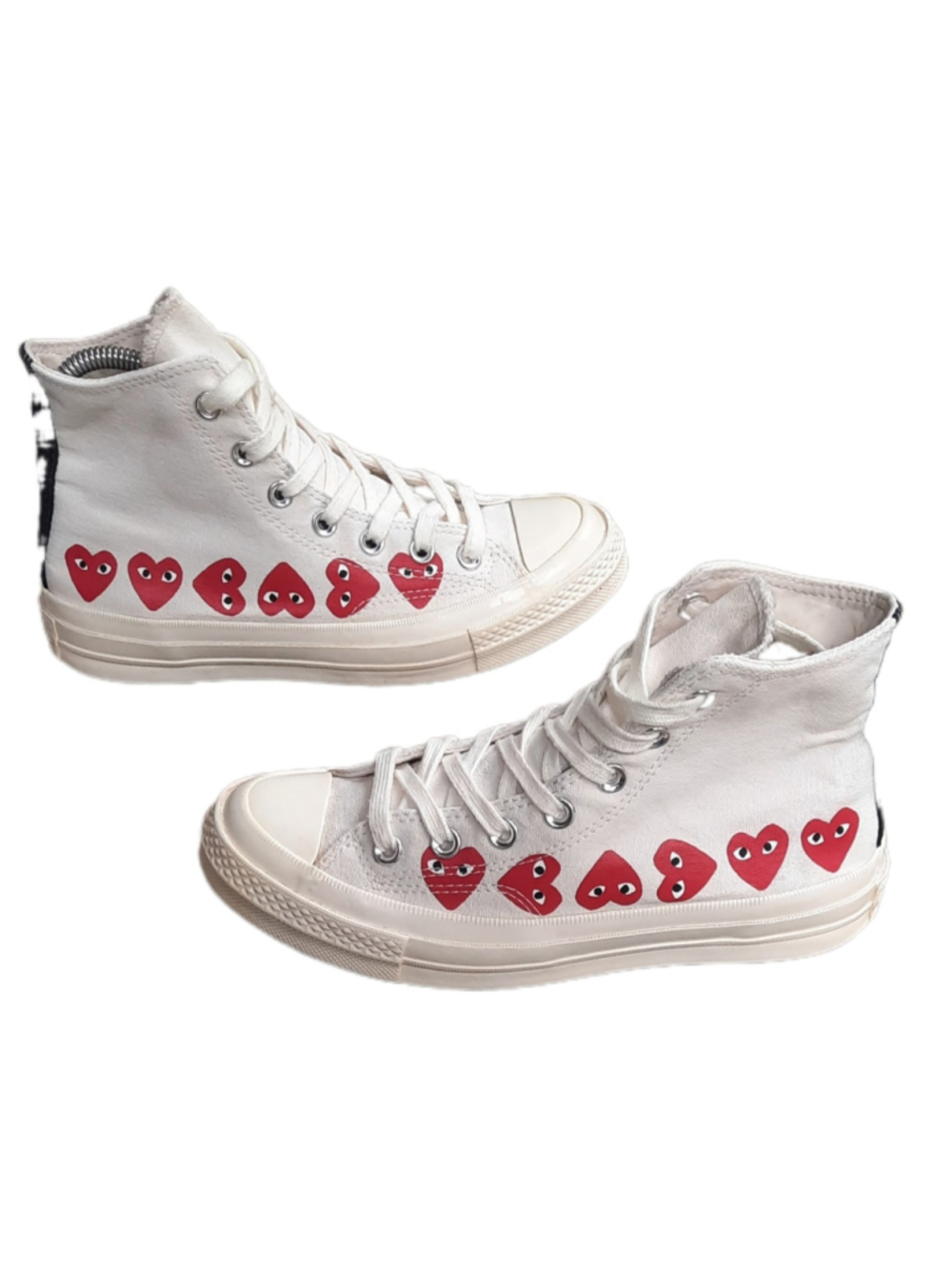 Converse Chuck Taylor Comme des Garcons PLAY Hi Multi-Heart sneakers Wmns sz 7.5